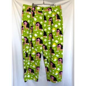 Nooworks Business Pants Lime Green Checkered Girl Pleat Front Tapered, XXXL US20